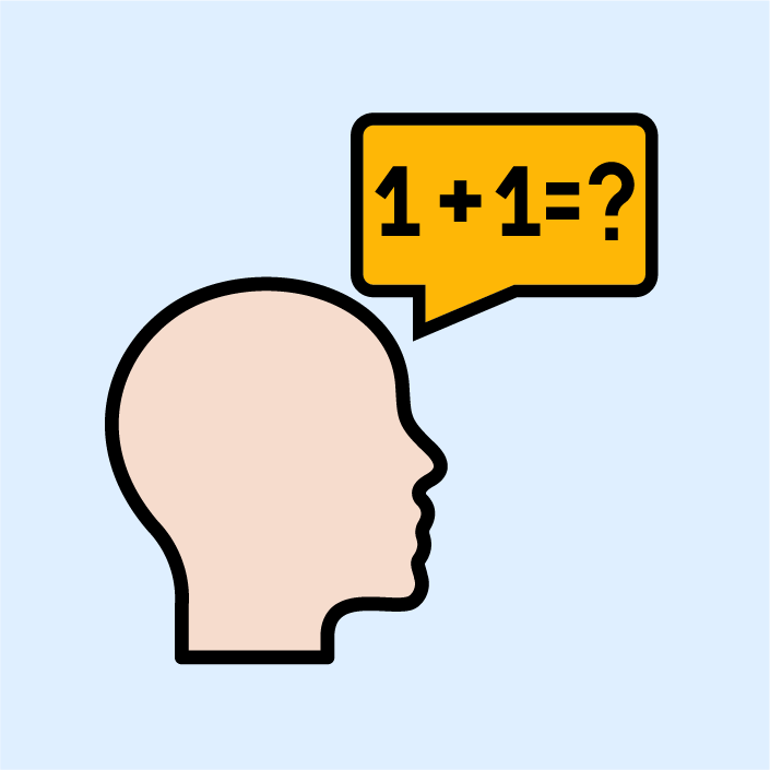 Clipboard with check mark, showing success in numerical fluency assessment.